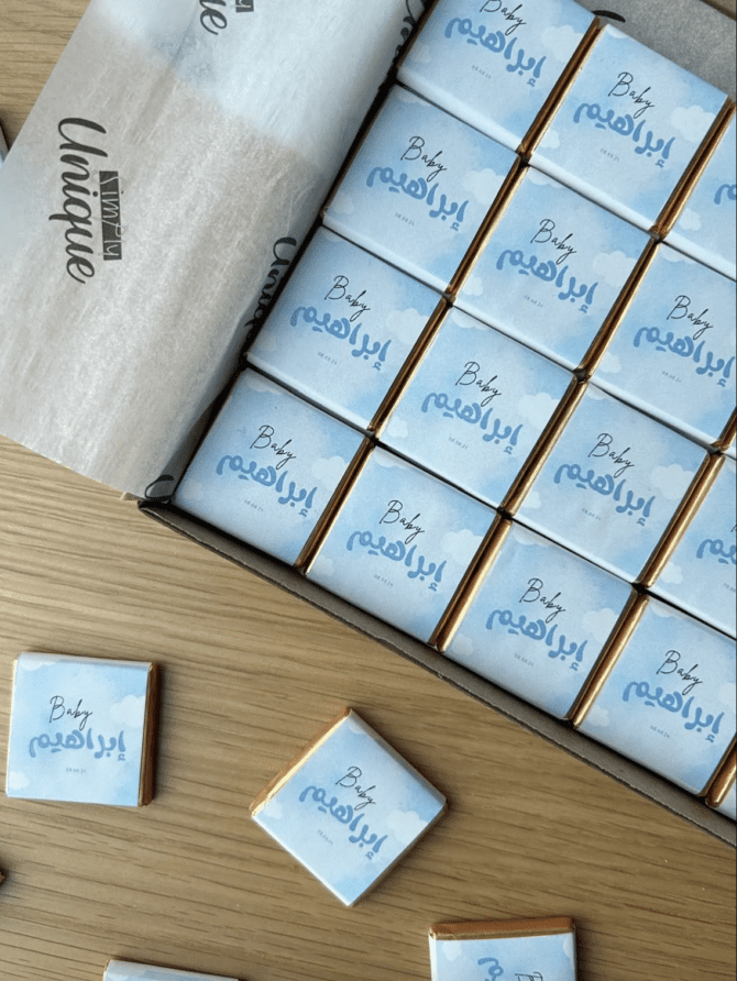New baby boy Personalised Chocolate - Image 2